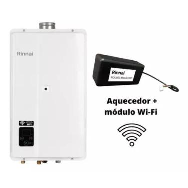 Imagem de Aquecedor a Gás Rinnai Branco E33 GLP + Modulo Wi Fi
