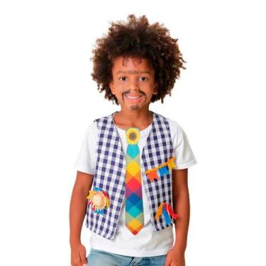 Imagem de Kit 8 Gravatas de Festa Junina Infantil ou Adulta de Papel Xadrez Com 