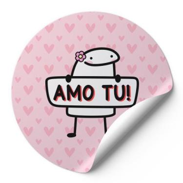 Imagem de 120 Etiquetas Redondas Adesivos Para Cliente Meme Bentô Menina Dia Dos