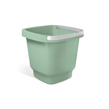 Imagem de Balde De Plástico Lavanderia 12Lts Com Alça Reforçada Resistente UZ Vá