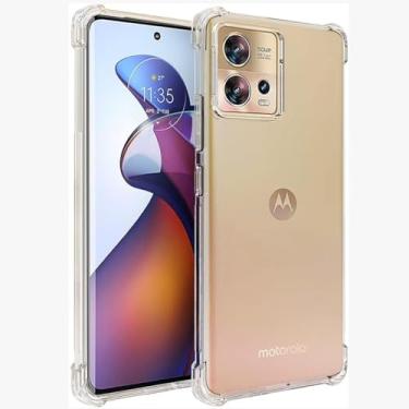 Imagem de Sidande Capa para Moto S30 Pro 5G, capa protetora para celular Motorola Edge 30 Fusion XT2243-1 para meninas e mulheres, transparente, macia, flexível, TPU, fina, para Motorola Moto S30 Pro,