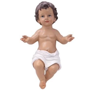 Imagem de VILLAGE GIFT IMPORTERS Bebê Jesus Presépio de 29 cm | Menino Cristo para Creche | Estatueta de Natal para Presépio | Decoração Espiritual de Feriado para Uso Interno | Coloque na mesa ou embaixo da