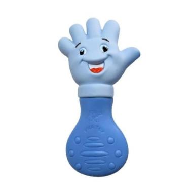 Imagem de Kit Mordedor Massageador Maozinha Pezinho Azul e Rosa - Vila Toy, Azul