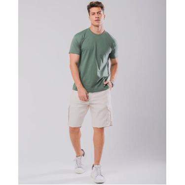 Imagem de Bermuda linho masculina cargo com cordão - CONSCIÊNCIA, 46