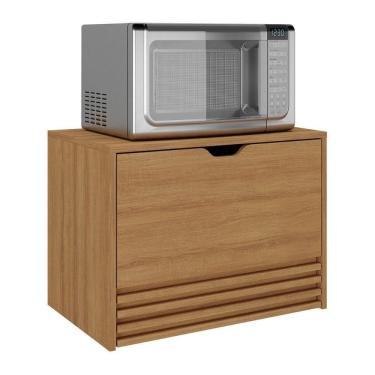 Imagem de Balcão Suspenso Para Forno/micro-ondas 1 Porta E 1 Gaveta Multimóveis CR20345 Amêndoa