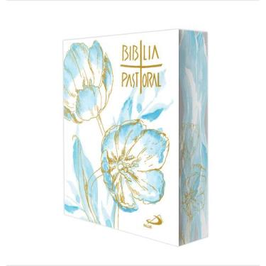 Imagem de Nova Biblia Católica Pastoral - Bolso - Floral Azul - Paulus