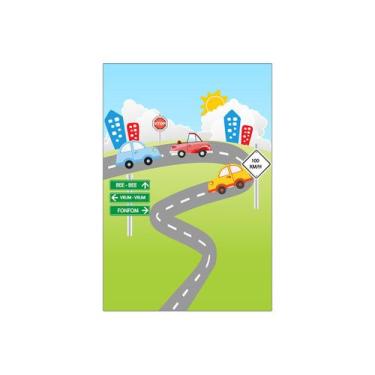 Imagem de Painel De Festa Vertical 1,50 x 2,20  - Carrinhos Cute 018 - Via Cores