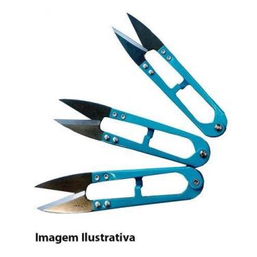 Imagem de Tesoura  de Arremate  Cabo Plástico Azul Jack
