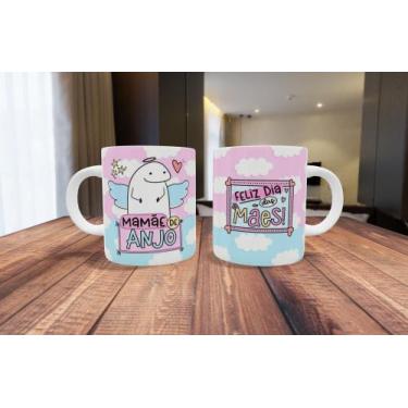 Imagem de Caneca de Porcelana  Mamãe de Anjo - MEME Flork - Dia das mães present