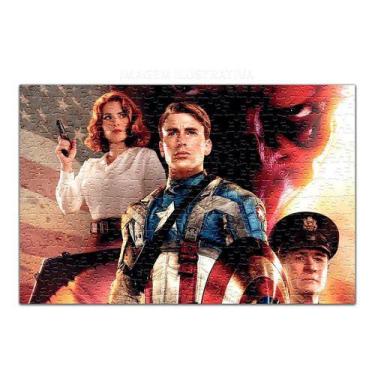 Imagem de Quebra Cabeça Personalizado Capitão America 60 Peças - Pomp's Geek