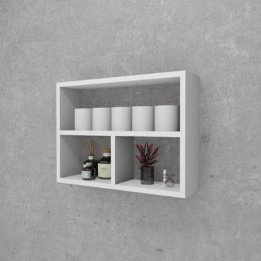 Imagem de Kit nichos para banheiro em MDF - Brito móveis, Branco, M