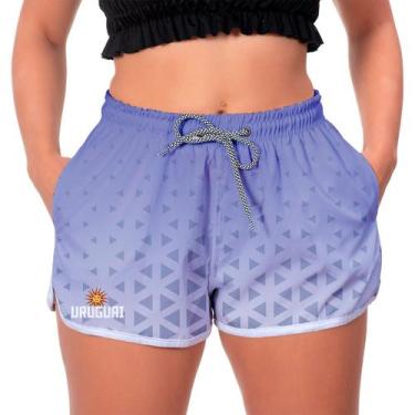 Imagem de Short Run Cintura Alta Seleção Uruguai Cup Piscina Feminino - Bueno St