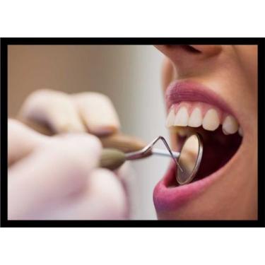 Imagem de Quadro Decorativo Dentista Consultórios Odontológicos Sorriso Dentes C