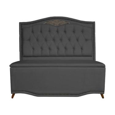 Imagem de Kit Cabecaira + Calçadeira Para Cama Box Casal King - Suede - Sv Decor
