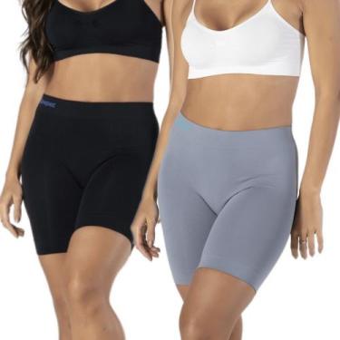 Imagem de Kit 2 Bermuda Térmica Short Térmico Esportivo Feminino sem Costura Ant