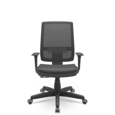 Imagem de Cadeira Brizza Presidente Vinil Giratória Relax com Braços Reguláveis 