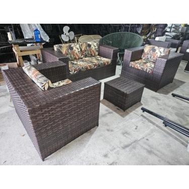 Imagem de Jogo Sofá Poltronas Quadrado Area Externa - Varanda Moveis Colombo PR