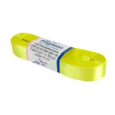 Imagem de Fita de Cetim Progresso 15mm nº3 - 10m Cor 242 Amarelo Canário - 01 un