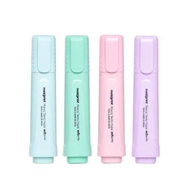 Imagem de Caneta Marca Texto Ecowrite Maxprint Hype Pastel Caixa com 4