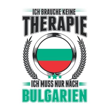 Imagem de Bulgarien Notizbuch: Bulgarien Therapie Bulgarische Flagge / 6x9 Zoll / 120 karierte Seiten Seiten