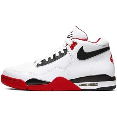 Imagem de Nike BQ4212-100: Tênis masculino Flight Legacy Branco/Preto/Vermelho universitário (46 masculino americano), Branco/preto-vermelho universitário