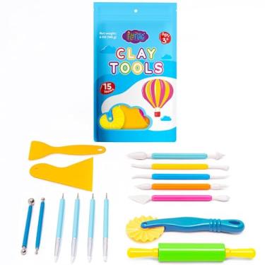 Imagem de FlyFlag Kit de ferramentas de argila seca a ar, 20 peças – Inclui caneta esferográfica, canetas de borracha, rolo de massa, raspadores de plástico e ferramentas de modelagem – Ideal para cerâmica,