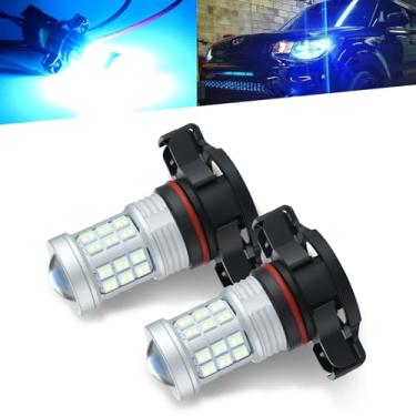 Imagem de KISLED Super Bright 3000lm 2504, PSX24W, 12276 Lâmpadas LED de Faróis de Neblina DRL Alta Potência 2835 Chips com Substituição de Lente de Projetor para Carros Caminhões, Azul Gelo