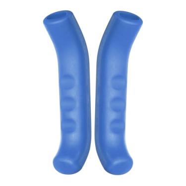 Imagem de HARFINGTON 1 par de capa de alavanca de freio de bicicleta de silicone protetor de manete de freio antiderrapante capa de proteção de manípulo de freio para ciclismo de mountain road bike, azul
