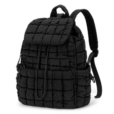 Imagem de Mochila CLUCI Puffy acolchoada para mulheres, leve, 19 litros, preta