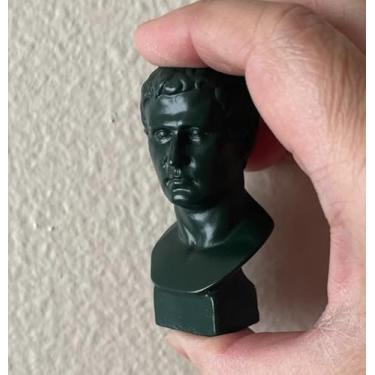 Imagem de Air-Ads Supplies Estátua de busto em miniatura do general romano Marcus Vipsanius Agripa, verde, 7 cm A