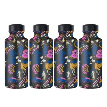 Imagem de Kit 4 Garrafinhas De Água Squeeze Lembrancinha Atacado 500ml Treino Escola Viagem (Borboleta)