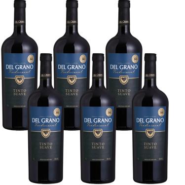 Imagem de Cx 6 Vinho de Mesa Tinto Suave Del Grano 1 Litro