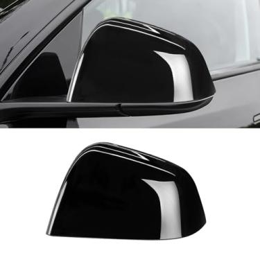 Imagem de OWITAT Compatível com Tesla Model Y capa de espelho do lado esquerdo do motorista 2020 2021 2022 2023 2024, substituição de capa de espelho retrovisor lateral para acessórios modelo Y, capa de espelho