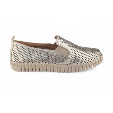 Imagem de Sapatênis Mocassim Feminino Bottero 354317 Metalizado Slip On