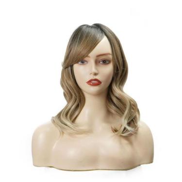 Imagem de Peruca 40cm Fibra Bio Organica Pérolada Natural - GM Hair