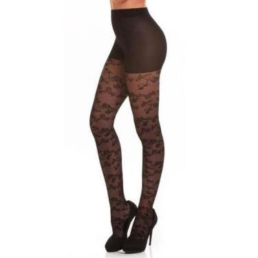 Imagem de Meia calça Floral Trifil Fio 20 (w06115/6115), unico, Preto
