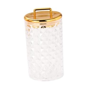 Imagem de ＫＬＫＣＭＳ Lata de armazenamento de acrílico Decorativo Decorativo Organizador Cookie Jar Cozinha selada com tampa para lanches grãos de café de biscoito, L