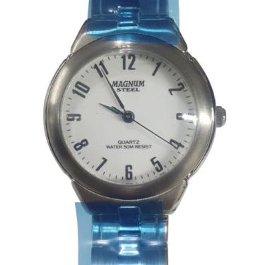 Imagem de Relógio De Pulso Unissex Magnum Em Aço Ma28396Q