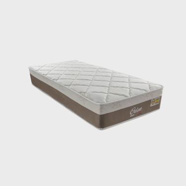 Imagem de Colchão Solteiro Montreal Orion Molas Ensacadas Linha 28X 188X 88 cm Branco/Tabaco