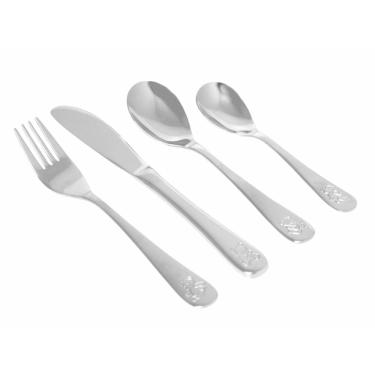 Imagem de Jogo Talheres 4 Pç Inox Criança Infantil 5409 - Mimo Style