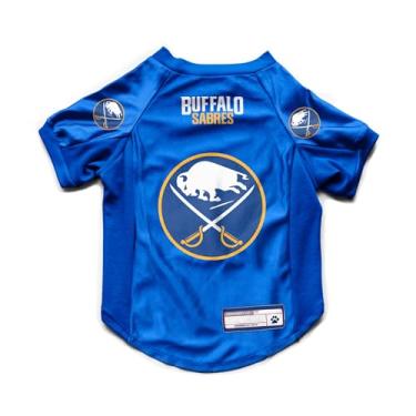 Imagem de Littlearth Camiseta elástica NHL Buffalo Sabres para animais de estimação, cor do time, grande