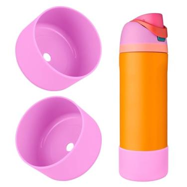 Imagem de BKBY 2 peças de bota de silicone para garrafa de água, compatível com Owala 680 g 947 g 1,134 g, capa protetora antiarranhões e antiamassados sem ruído para garrafas de água FreeSip/Twist/Flip