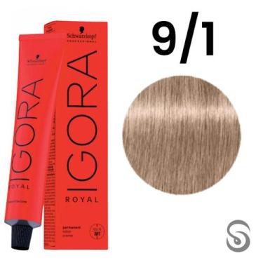 Imagem de Schwarzkopf Igora Royal Coloração 9/1 Louro Extra Claro Cinza 60ml, UN