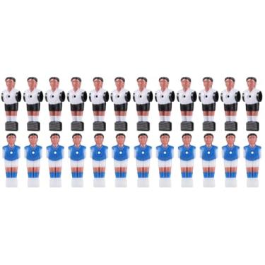 Imagem de BESPORTBLE Conjunto de 24 peças de reposição para jogadores de pebolim, atletas de futebol com simulação abdominal durável, cores sortidas, 10 cm para varas de mesa de pebolim padrão, ideal para salas