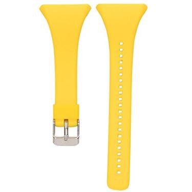 Imagem de Pulseira QGHXO para pulseira de silicone ajustável e macio FT4/FT7, pulseira de substituição para relógio polar FT4/FT7, Amarelo