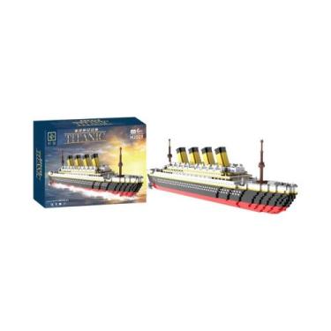 Imagem de Modelo Titanic Infantil Navio De Cruzeiro 3D Mini Blocos De Construção