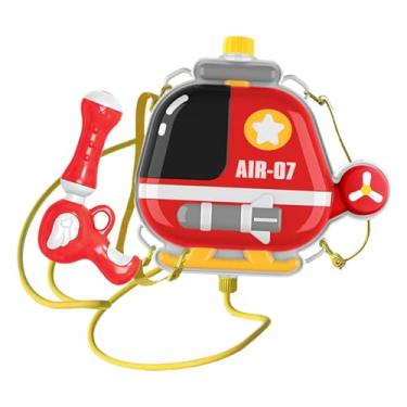 Imagem de menolana Mochila infantil, brinquedo aquático, bombeiro, brincadeira de faz de conta, spray de água, brincadeira de papel de bombeiro, brinquedos de verão para, Helicóptero