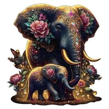 Imagem de Quebra Cabeça de Madeira Gold Elefante, Wooden Puzzle | Diversão para toda família (A3 - L)