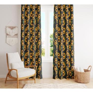Imagem de Cortina Tecido Oxford Sala Girassol - 280x220cm - Core Decore