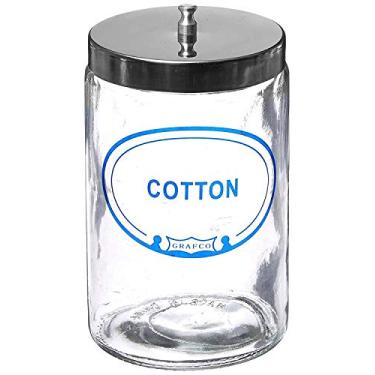 Imagem de Graham-Field Pote De Vidro Grafco Para Diversos Itens, Etiquetado Como "Algodão", Armazenamento Curativos Médicos
